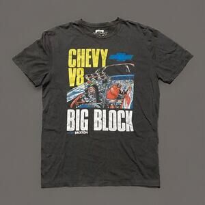 VINTAGE SINGLE STITCH CHEVROLET V8 BIG BLOCK REPRINT BY BRIXTON SIZE MEDIUM